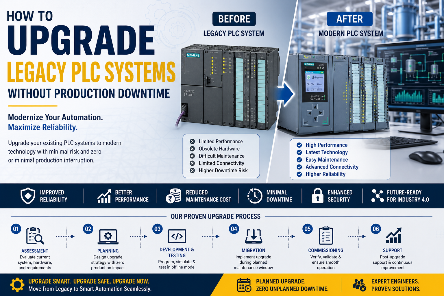 How to Upgrade Legacy PLC Systems Without Production Downtime | Complete Guide