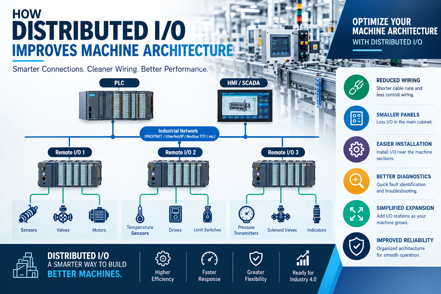 How Distributed I/O Improves Machine Architecture