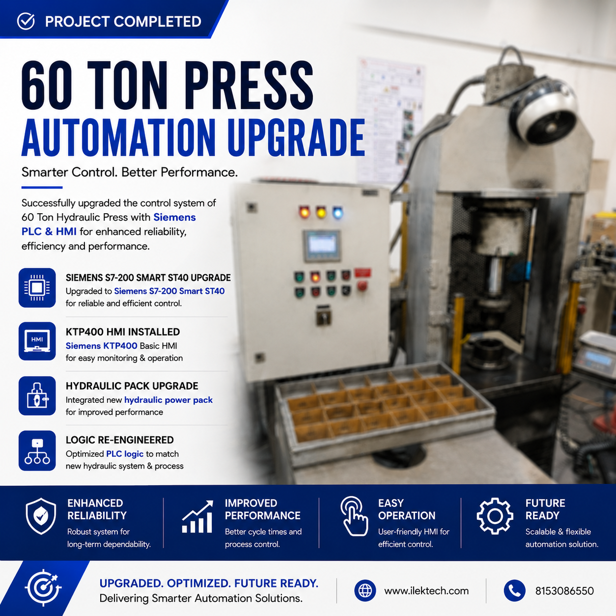 60 Ton Hydraulic Press Automation Upgrade